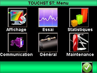 Pantalla principal del dinamómetro Centor Star Touch