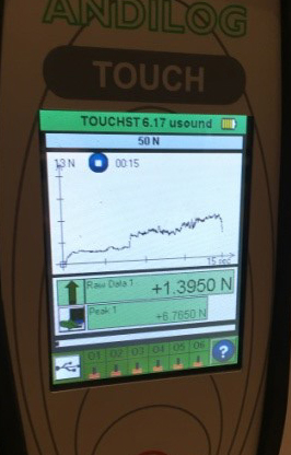 Curva del Centor Touch